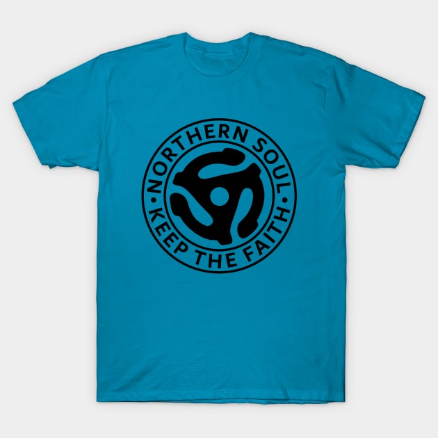 Northern Soul Keep the Faith / Black T-Shirt by Skatee